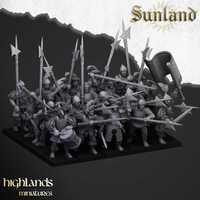 Sunland Troops with Halberds X10 CMD Highlands Miniatures Warhammer