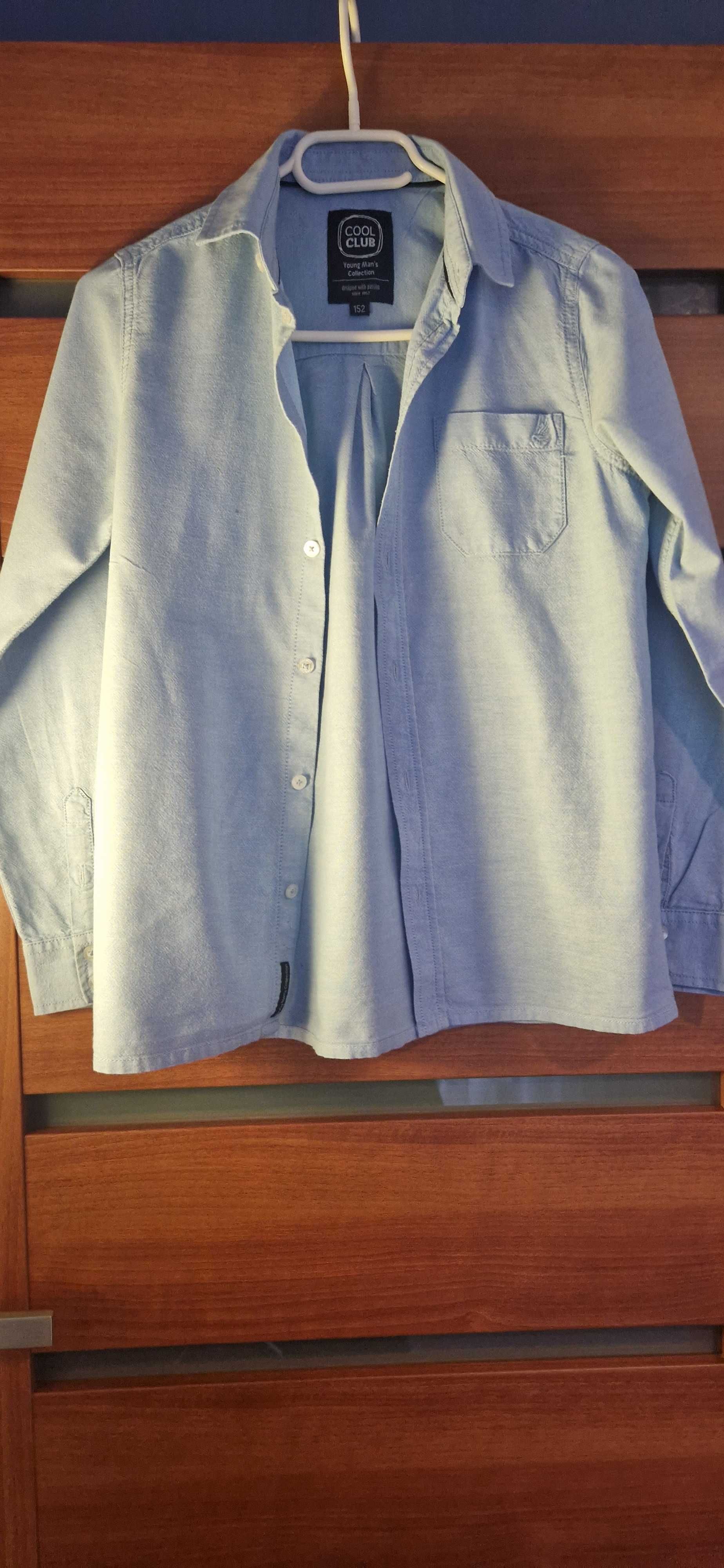 Koszula chłopięca błękitna rozmiar 152