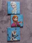 Obraz tryptyk Frozen Anna Elza Olaf