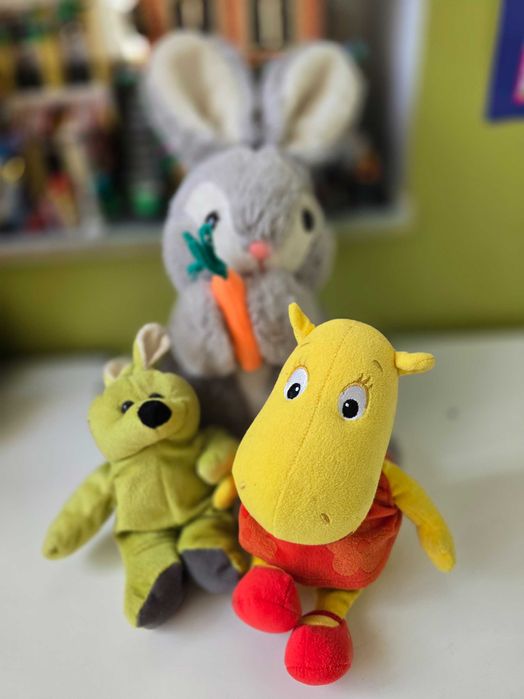 Zestaw 3 pluszaków 2 króliki i hipopotam
