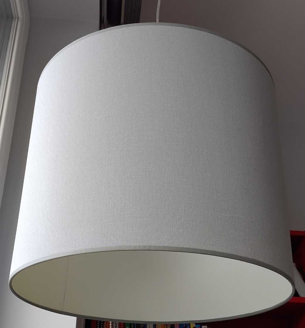 Duży szary abażur klosz nowy walec średnica fi 45 cm wys. 36cm