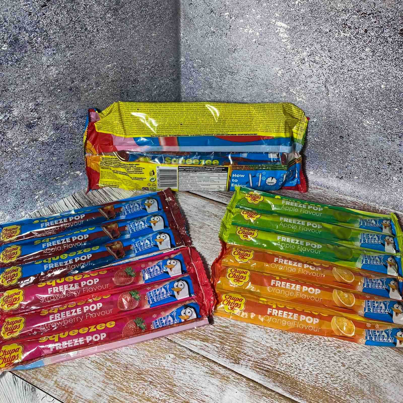 Фруктовий лід chupa chups Squeezee Freeze Pops в асортименті