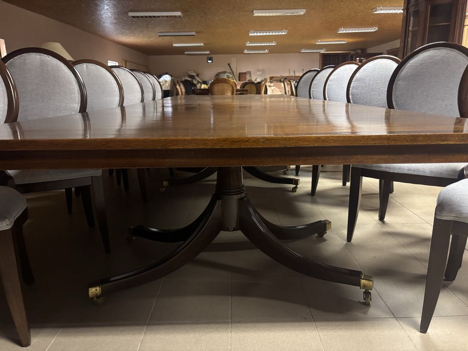 Mega Stół Angielski 18-20 osób + 12 krzeseł Meble Stylowe sklep zestaw