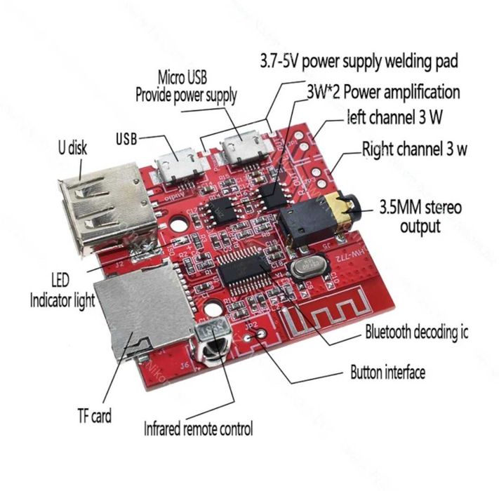 Блютуз mp3 плата с пультом