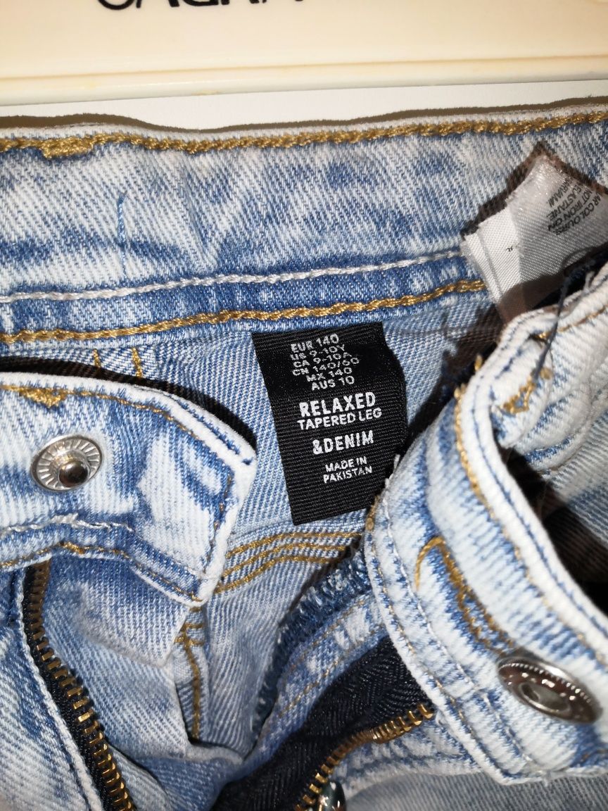 Spodnie H&M jeansy rurki jasne