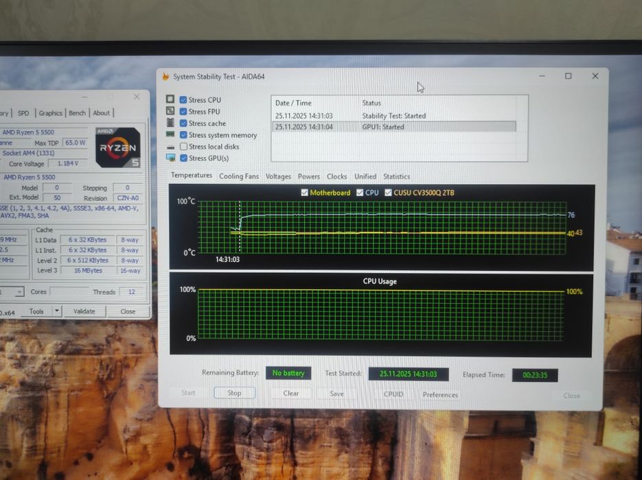 Ігровий комп'ютер Ryzen 5500+RX5700 8gb gddr6+32gb ddr4 3600cl18+SSD2t