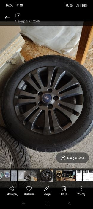 Alufelgi ford 16 cali + opony zimowe stan bardzo dobry