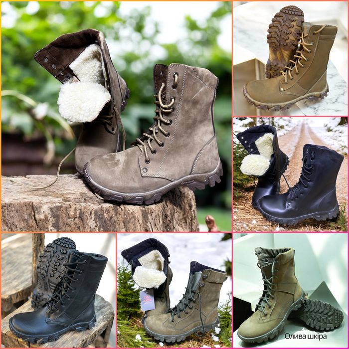 Берці зимові хутро штучне натуральне утеплювач Gore-Tex 36-48.