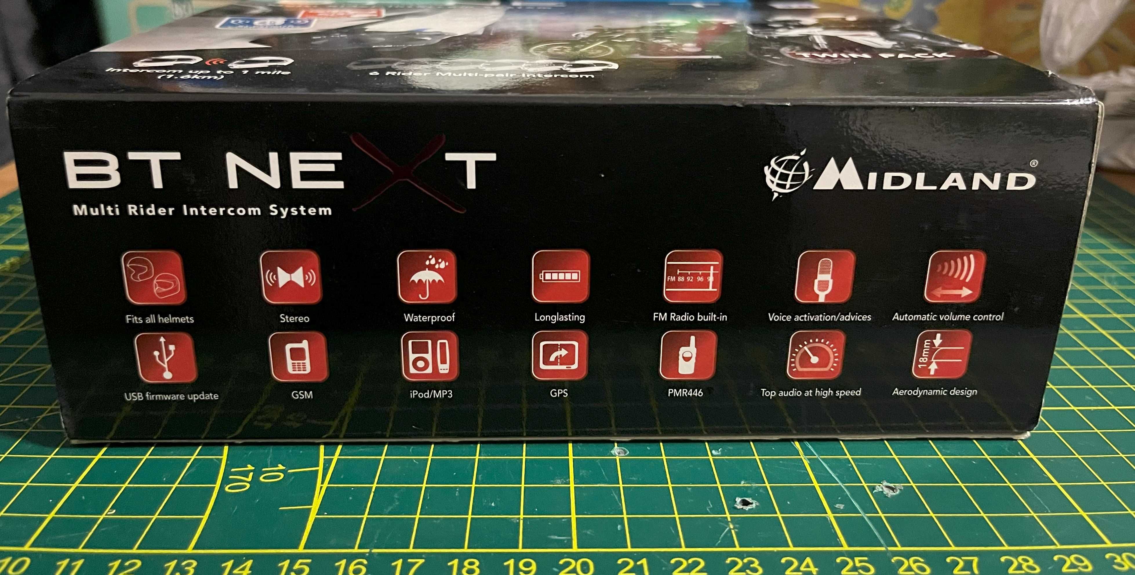 Interkom motocyklowy MIDLAND BT NEXT TWIN + BT REMOTE