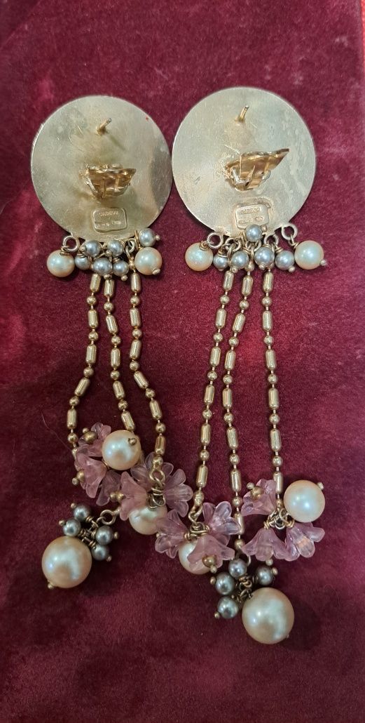 Brincos vintage Cadeor em prata.