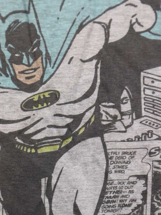 2014 DC Comics Batman tshirt szara koszulka z krótkim rękawem z nadruk