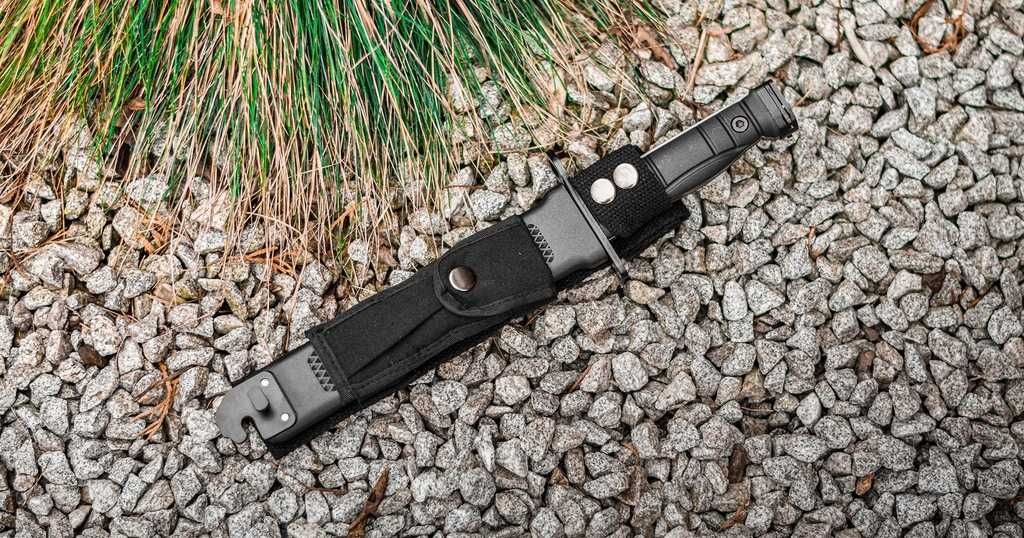 Nóż Taktyczny Wojskowy Ostry Kabura Bagnet K25 Solidny Survival Osełka