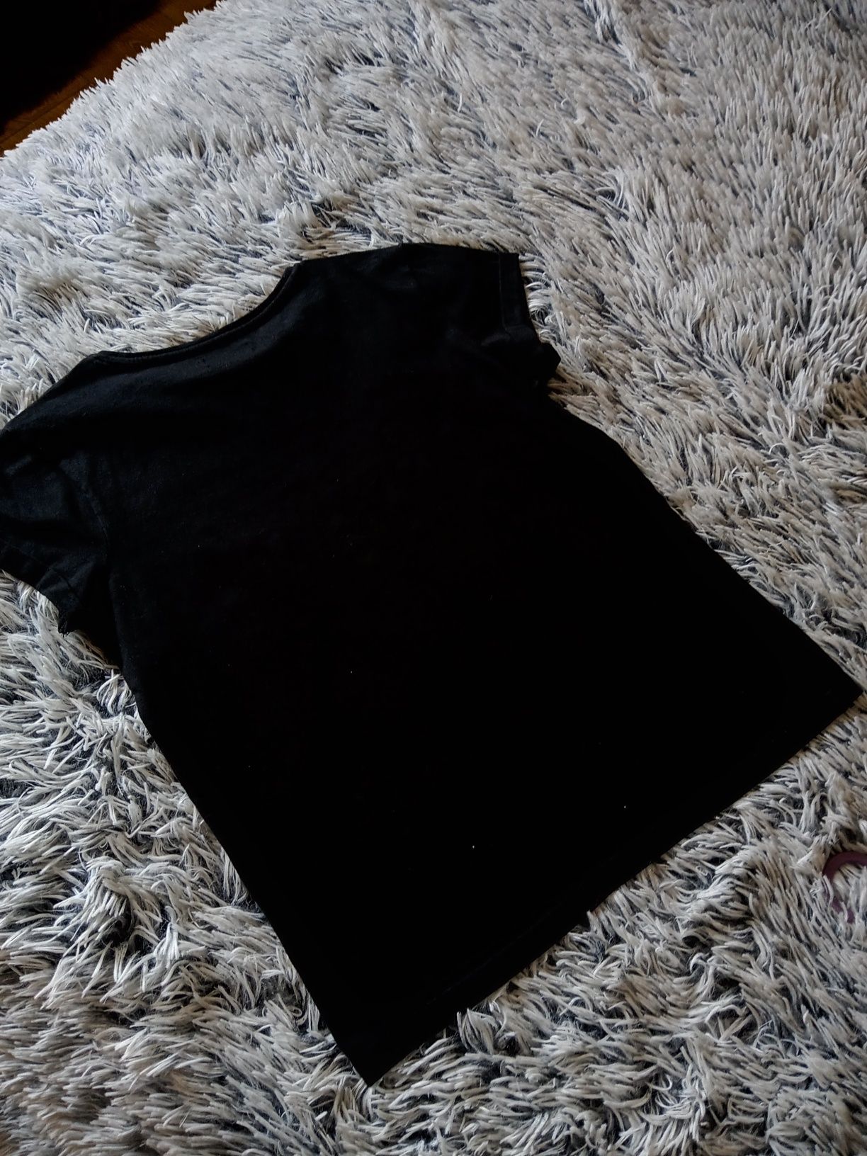 czarny T-shirt bluzka czarna bawełna 146/152