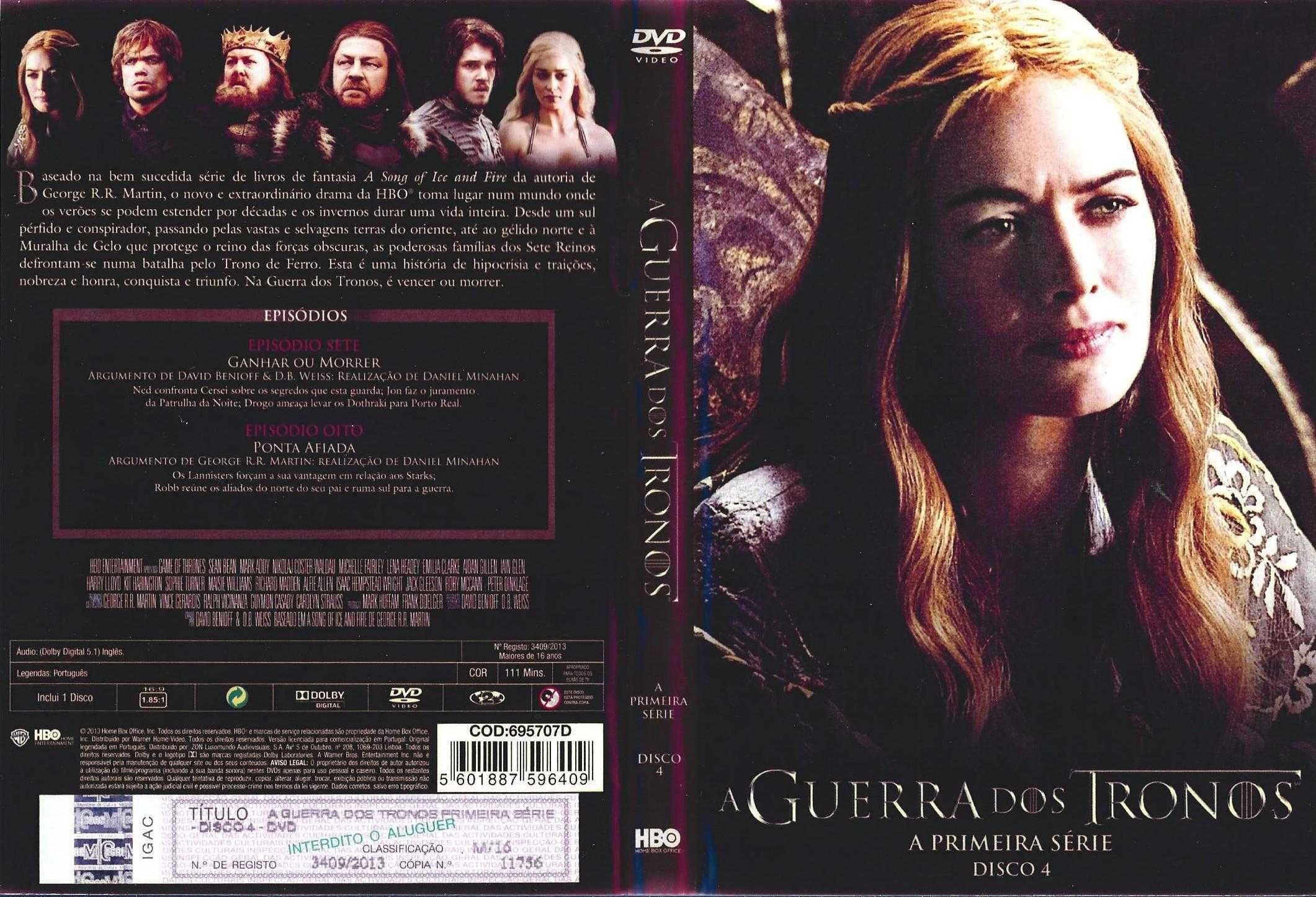 Guerra dos Tronos - - - 1ª Temporada - - - - - 5 X DVD
