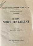 Przewodnik po lekturach - Biblia . Nowy Testament