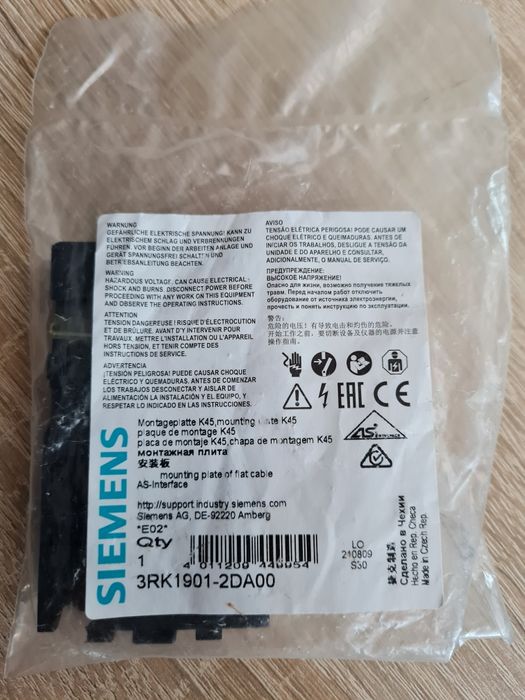 Płyta montażowa modułu AS‑INTERFACE K35 Siemens