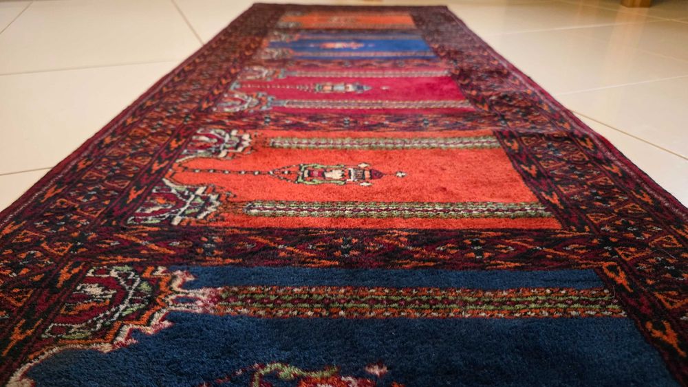 Ręcznie tkany dywan wełniany 220/66