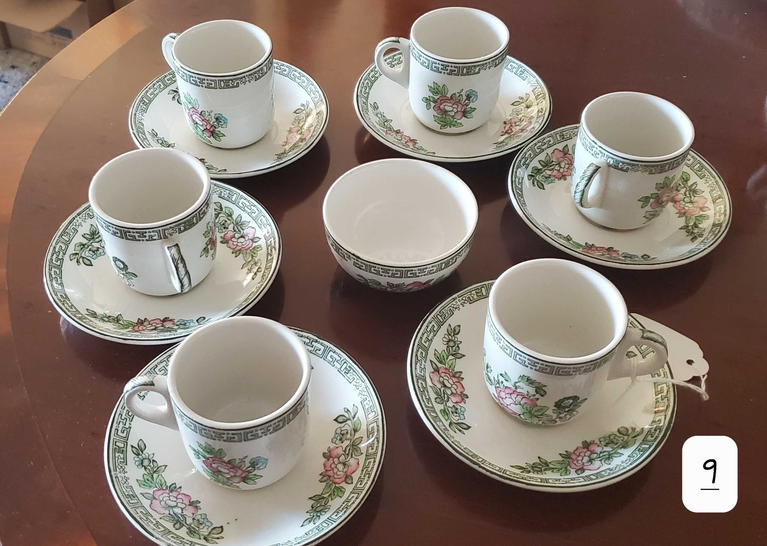 John Maddock and Sons China Indian Tree Tea Set and Sugar Bowl