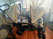 Podwójny wózek CHIC 4 BABY DUO szary