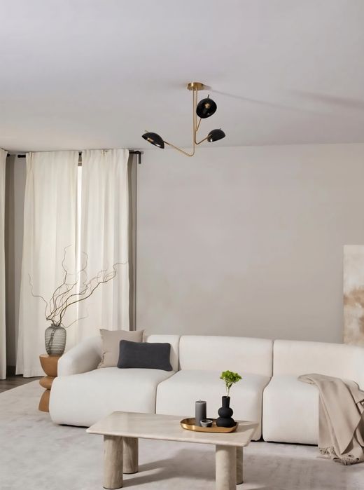 Lampa sufitowa w stylu retro kolor złoto-czarny