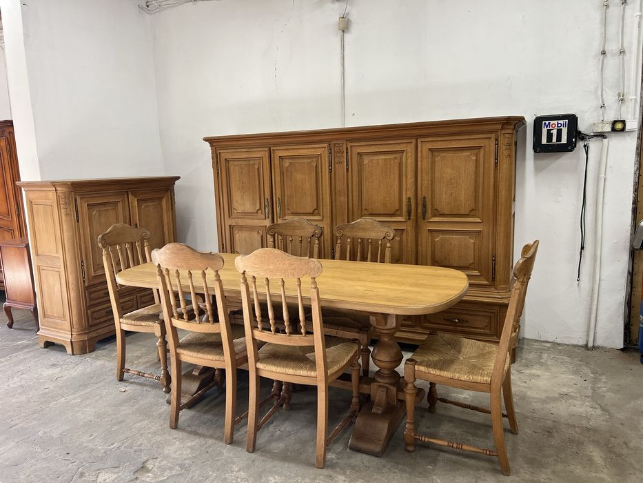 Jadalnia dębowa/lite drewno/komplet/Raty