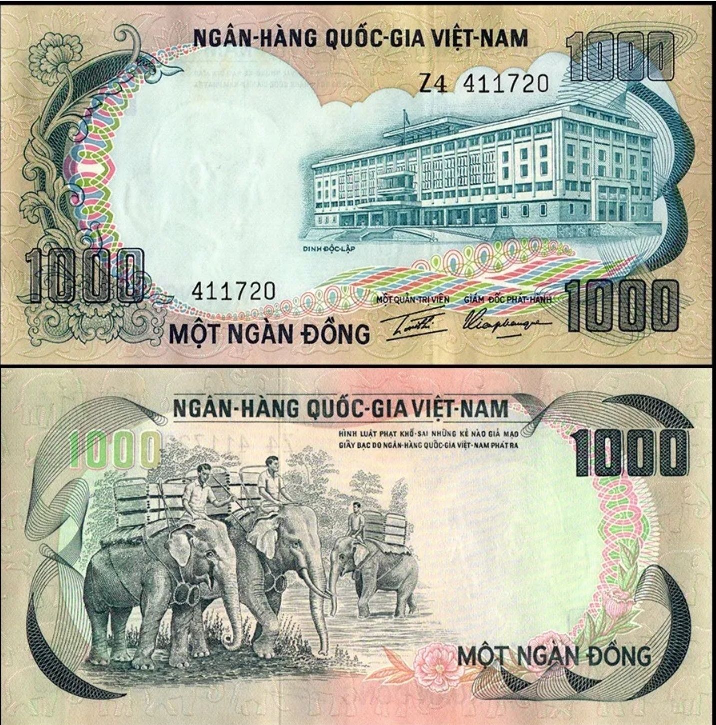 South Vietnam 1000 Dong, 1972 ND, P-34, UNC