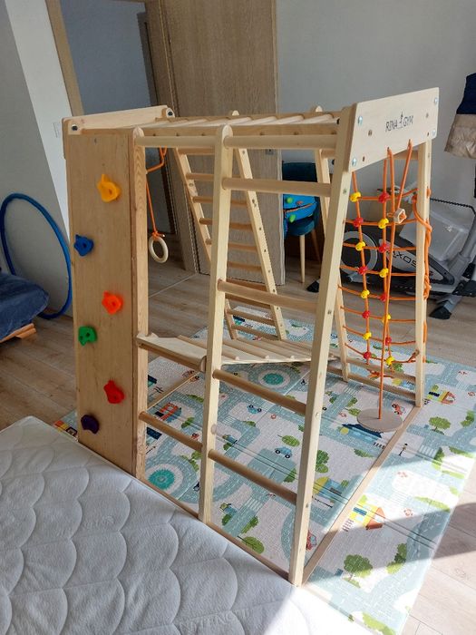 Plac Zabaw Drewniany dla Dzieci do Domu Domowy Dziecięcy 146x120x120