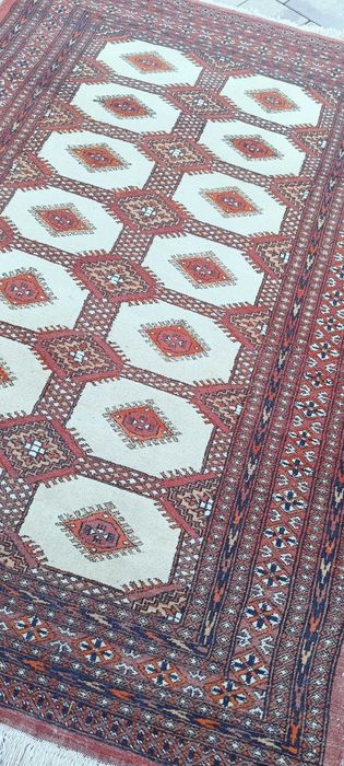 Buchara ręcznie tkany dywan wełniany 198 x 124 cm wełna 100%