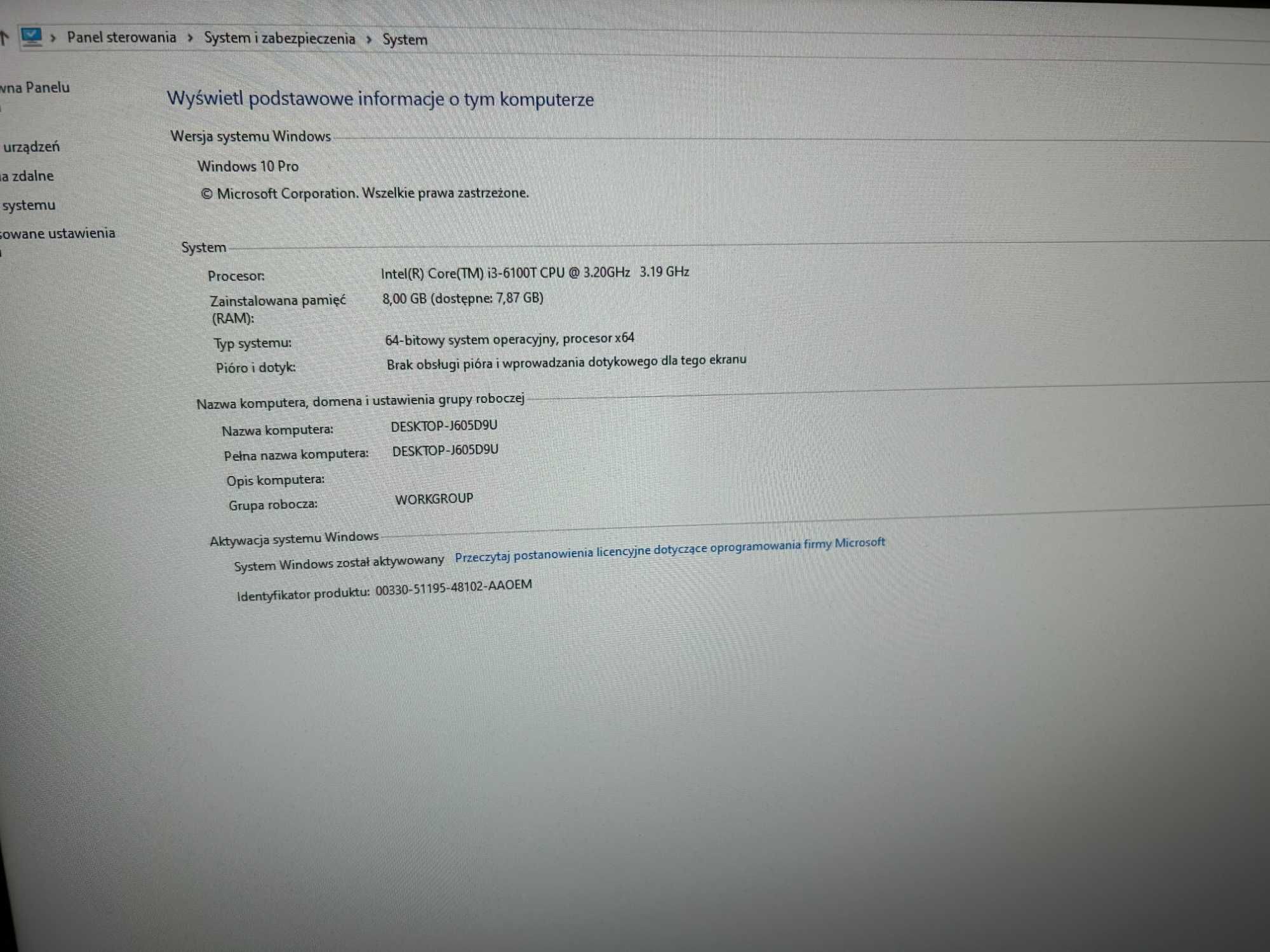 Bardzo ładny Komputer Dell optiplex 5050 mini/micro i3 8GB RAM 128SSD
