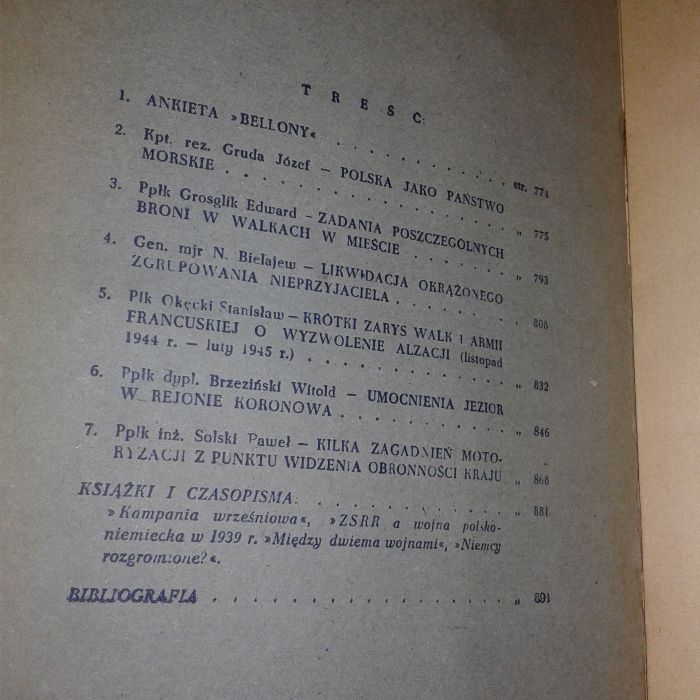 Bellona miesięcznik wojskowy 1946 Listopad- Grudzień