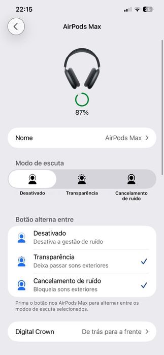 AirPods Max Apple Cinza Meia-Noite