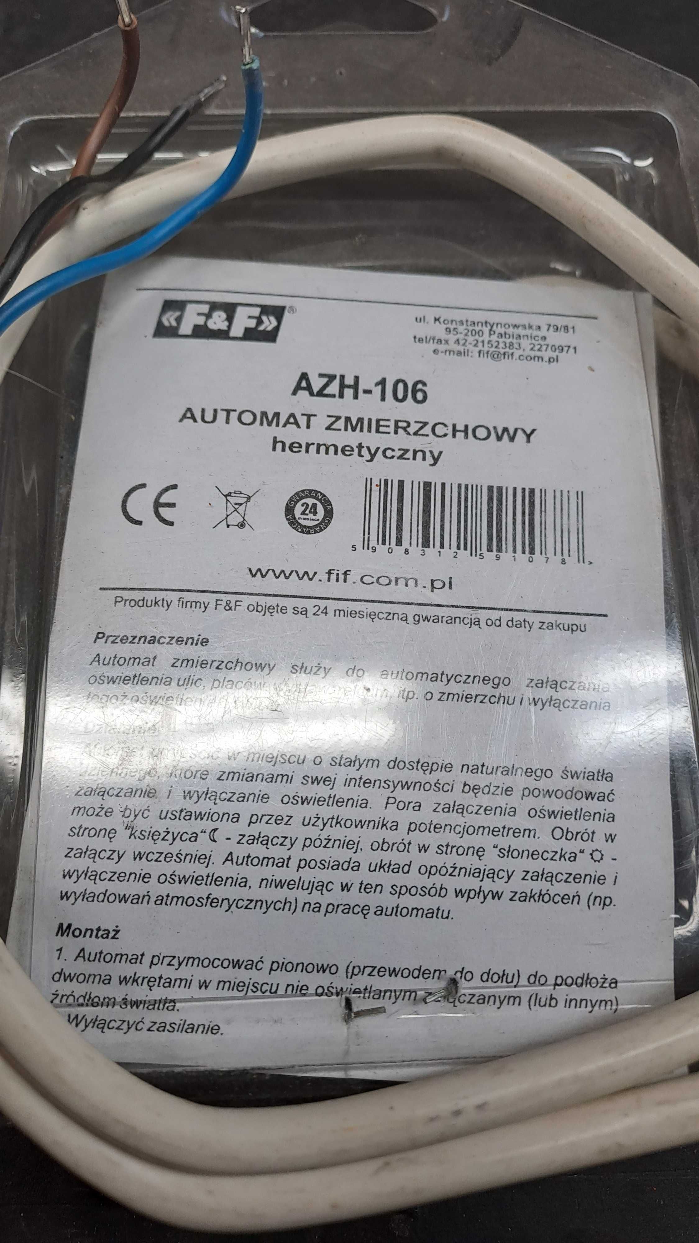Automat zmierzchowy  AZH 106 natynkowy