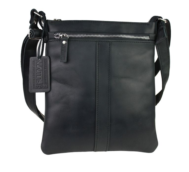 Сумка чоловіча шкіряна планшетка SULLIVAN smvp69-1(22) чорна