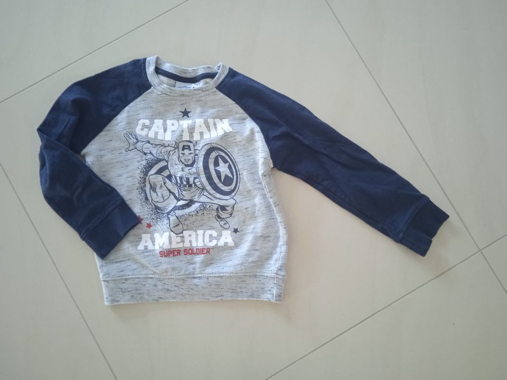 Bluza Marvel r. 104 capitan america i 5 bluzek hm George Reserved