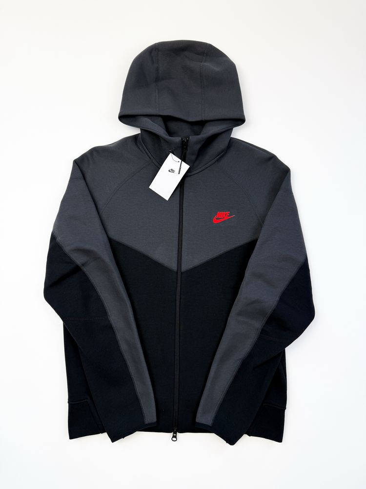 Оригінал! Чоловіче Зіп Худі Nike Tech Fleece чорне (S/M/L) / Нове!