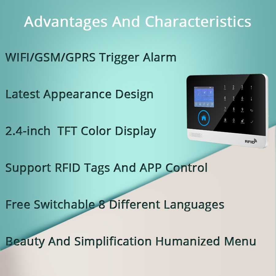 Sistema de Alarme sem Mensalidades - Wireless, GSM, RFID e LCD Touch