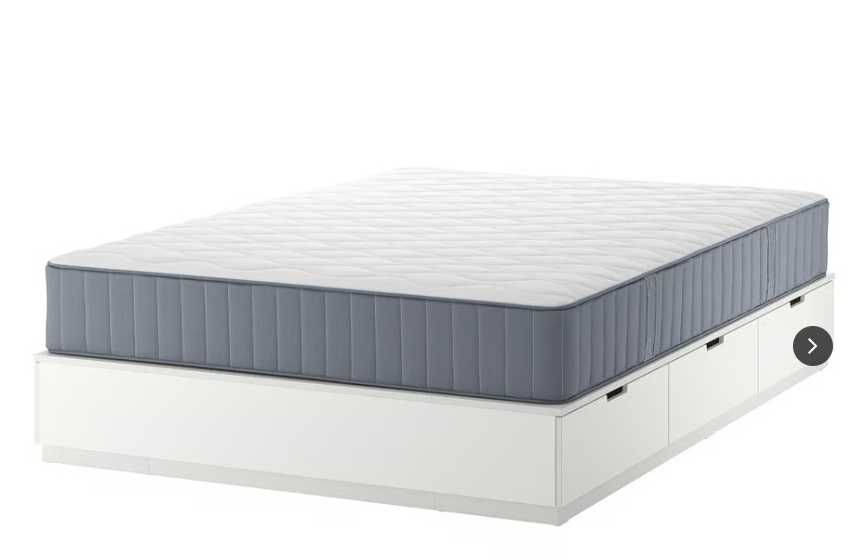 Cama de Casal 140X200 IKEA Branca com Gavetões e Colchão