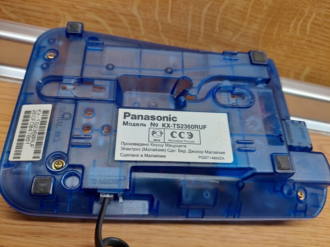 Телефон Panasonic OBRIA прозрачный стационарный проводной офис рабочий