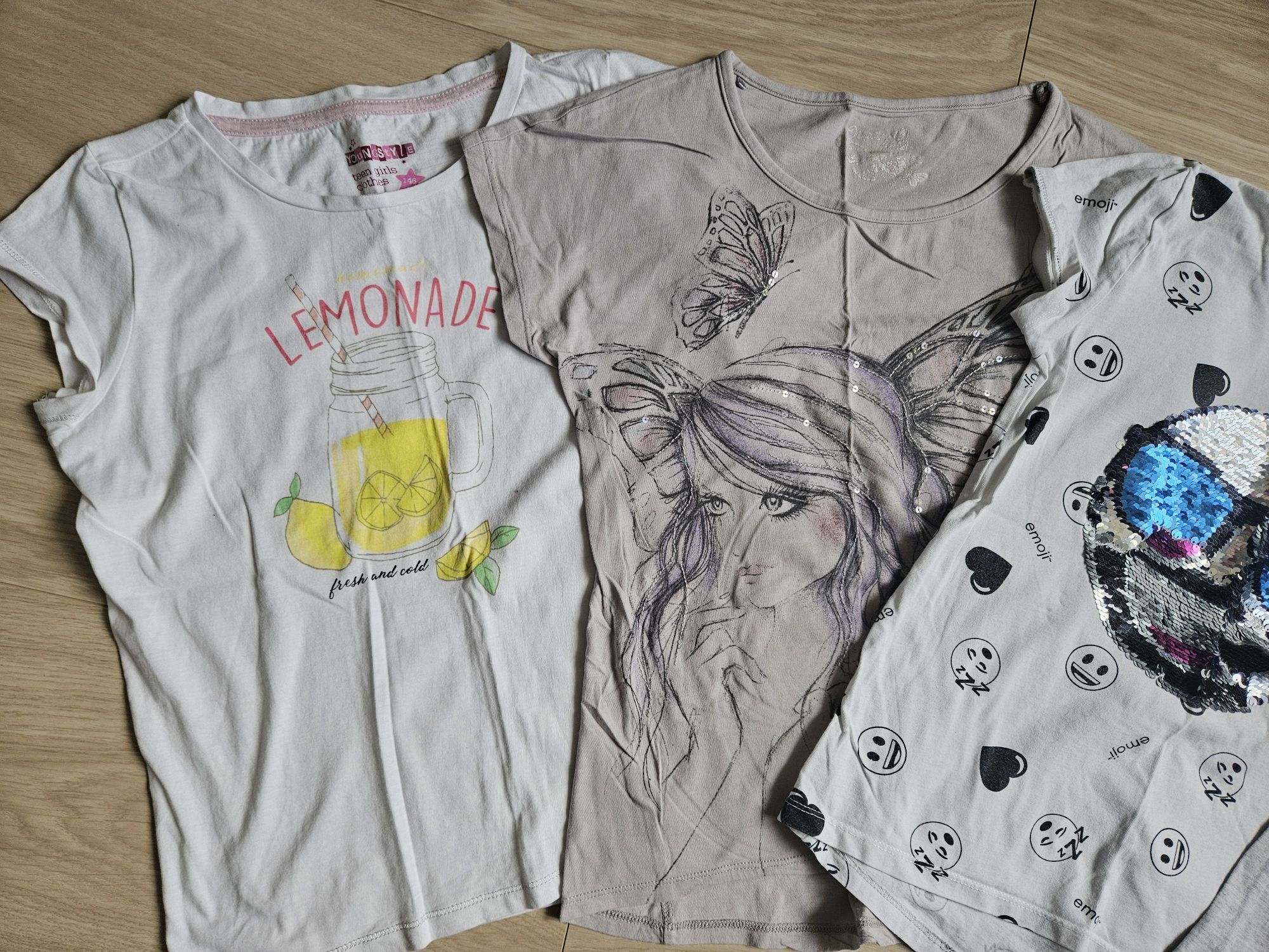 4 x bluzka, koszulka, t-shirt, rozm 146/152