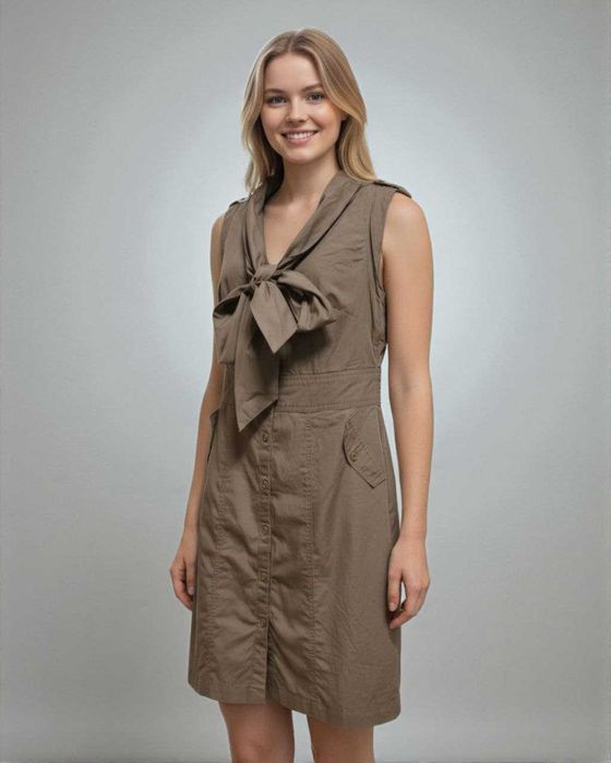 Платье натуральное из хлопка с бантом George, р. М/L