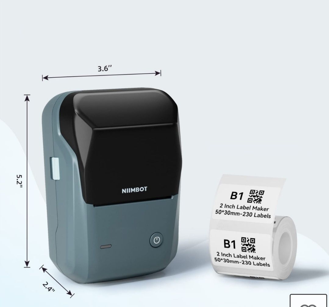 NIIMBOT B1 Drukarka Termiczna NAKLEJKI Bluetooth