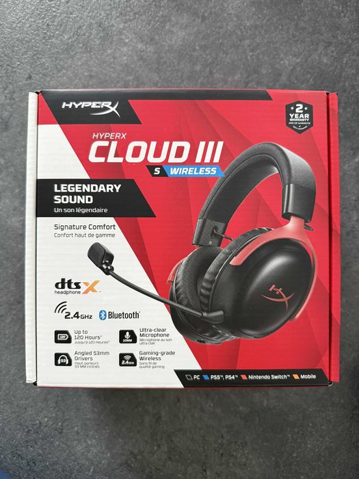 Słuchawki HyperX Cloud III S Wireless (czarno-czerwony)