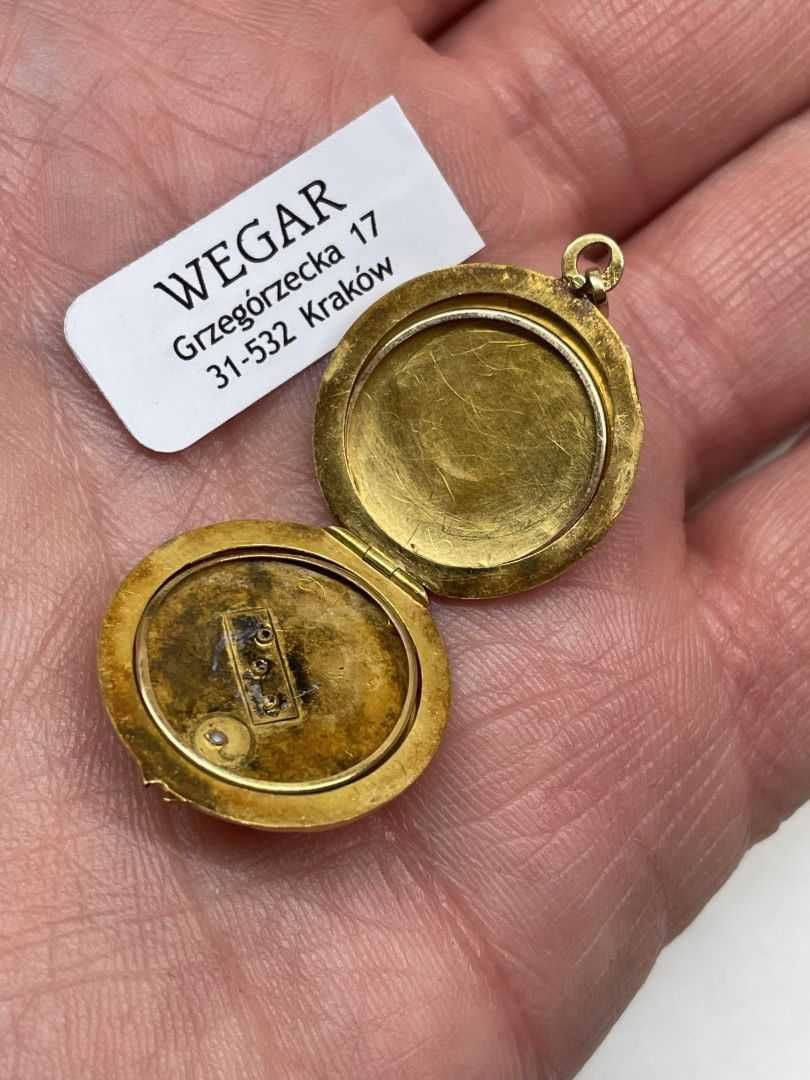 Secesyjna Złota Zawieszka - SEKRETNIK - 18K 2,79g - PARYŻ po 1847 roku