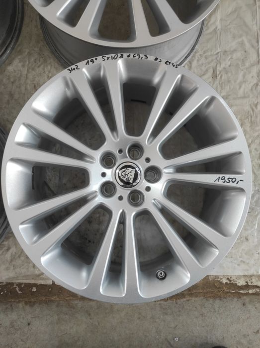 342 Felgi aluminiowe ORYGINAŁ JAGUAR R 19 5x108 Bardzo Ładne Czujniki