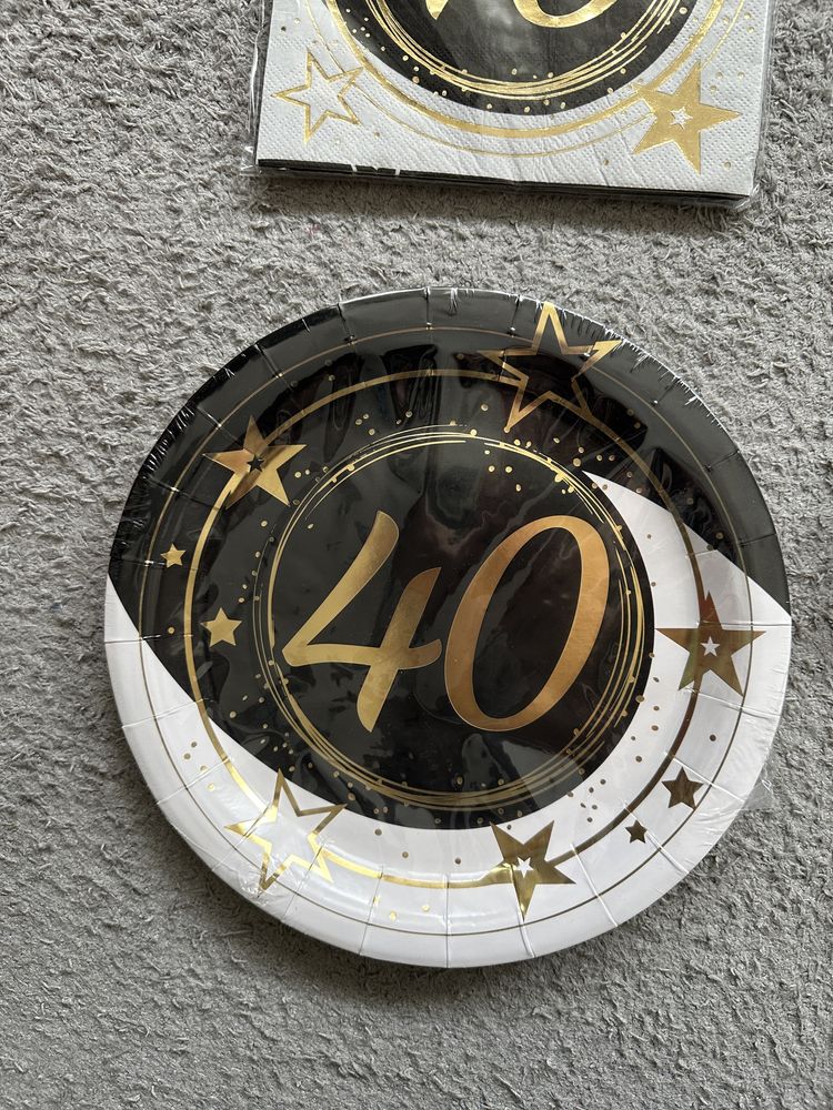 Zestaw dekoracyjny urodzinowy 40-stka