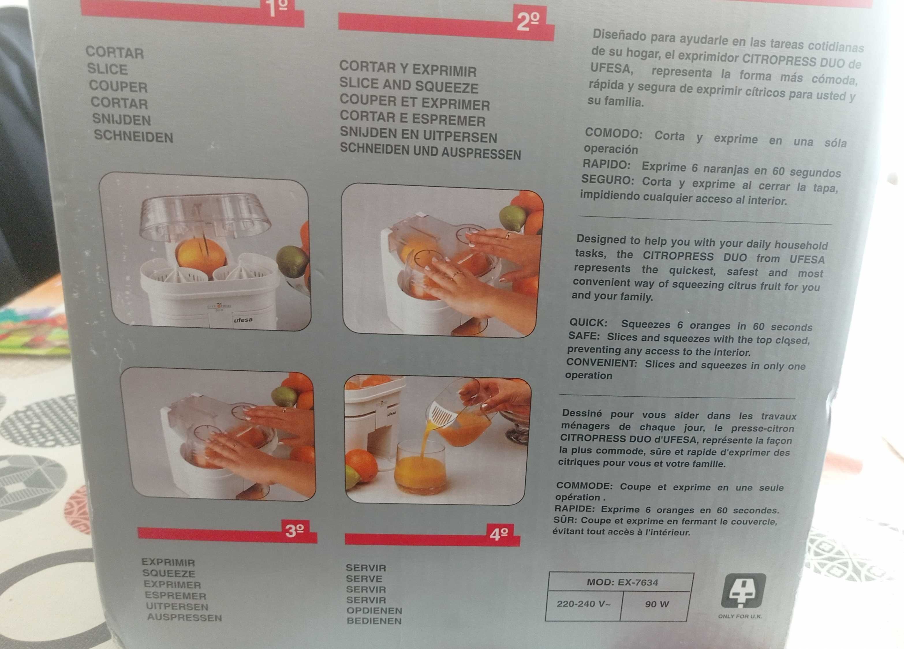 Espremedor Ufesa como novo