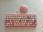 Teclado + rato sem fios (com recetor USB e adaptador)