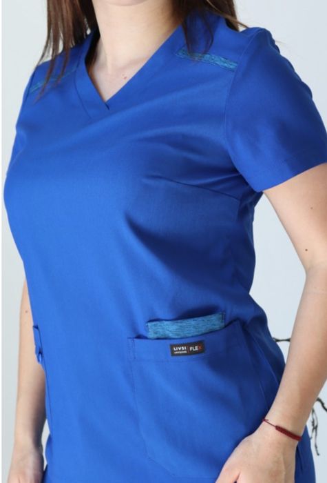 Медичний костюм LİVSİ у кольорі електрик