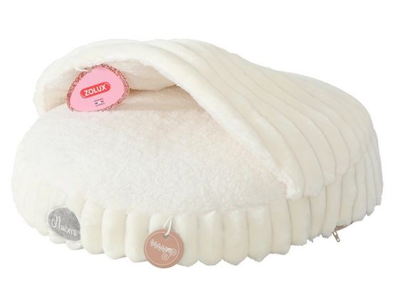 Grube półotwarte legowisko dla psa lub kota 45x45x28cm - Naomi Beżowe