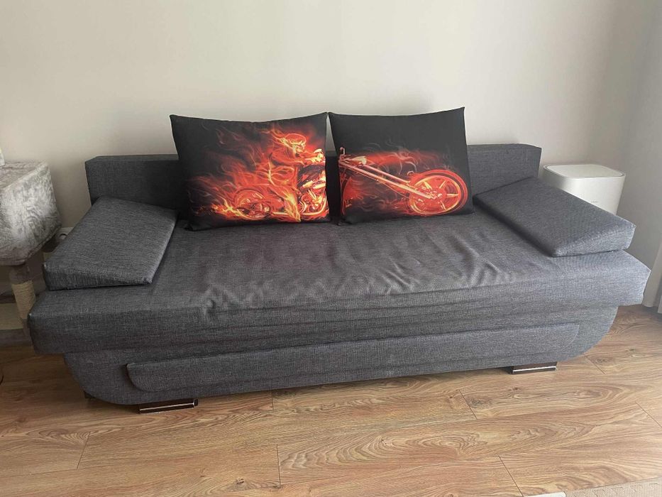 Łóżko grafitowe rozkładane